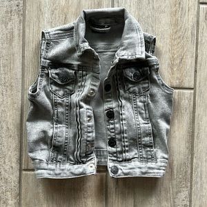 Grey Little Bipsy Denim Vest